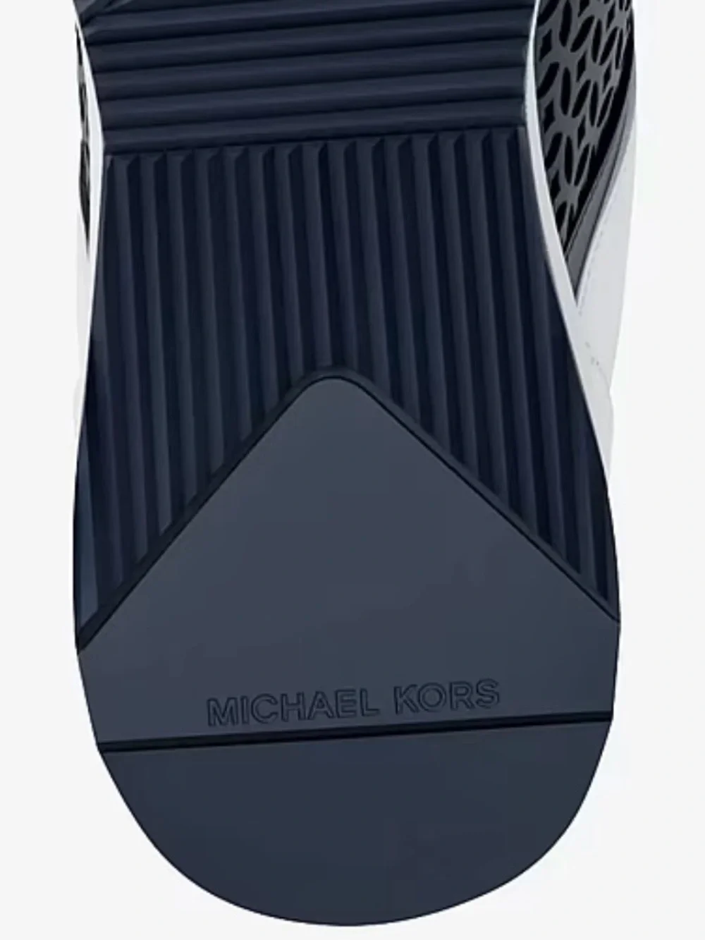 Michael Kors Navy & White Perforated Platform Sneaker Size 8 New In Box